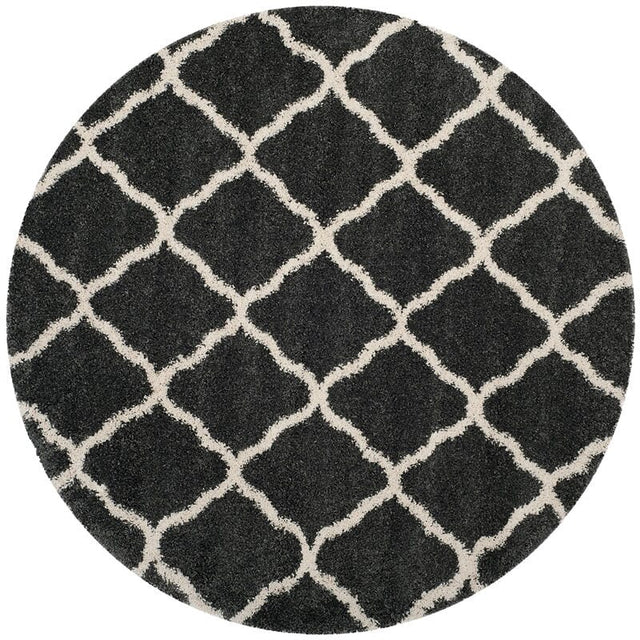 Safavieh Hudson Shag Sgh283G Dark Grey/Ivory Rug - Safavieh - sgh283g - 7sq