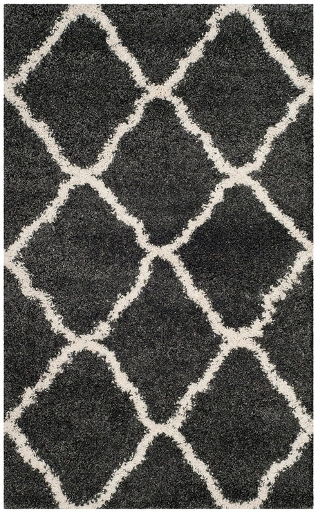 Safavieh Hudson Shag Sgh283G Dark Grey/Ivory Rug - Safavieh - sgh283g - 7sq