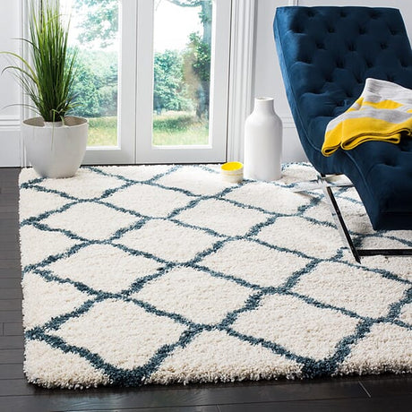 Safavieh Hudson Shag Sgh283T Ivory/Slate Blue Rug - Safavieh - sgh283t - 2