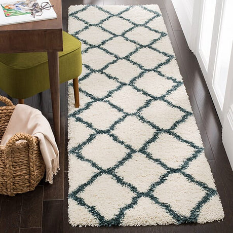 Safavieh Hudson Shag Sgh283T Ivory/Slate Blue Rug - Safavieh - sgh283t - 7sq