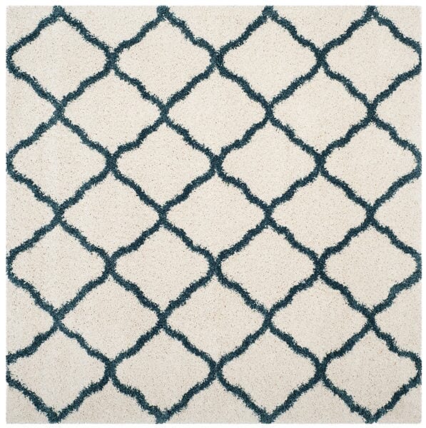 Safavieh Hudson Shag Sgh283T Ivory/Slate Blue Rug - Safavieh - sgh283t - 7sq