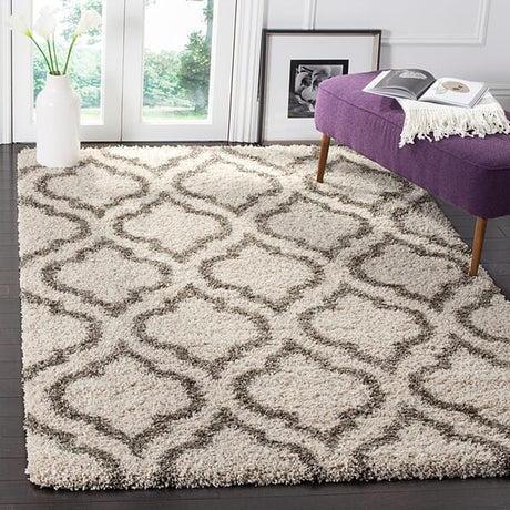 Safavieh Hudson Shag Sgh284A Ivory/Grey Rug - Safavieh - sgh284a - 2