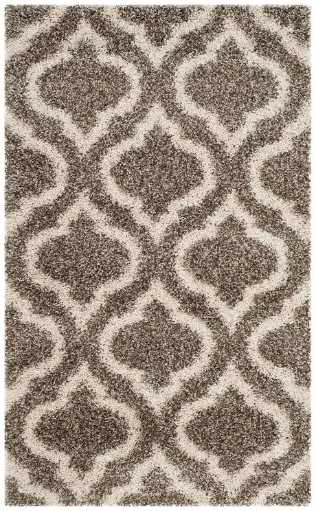 Safavieh Hudson Shag Sgh284B Grey/Ivory Rug - Safavieh - sgh284b - 3sq