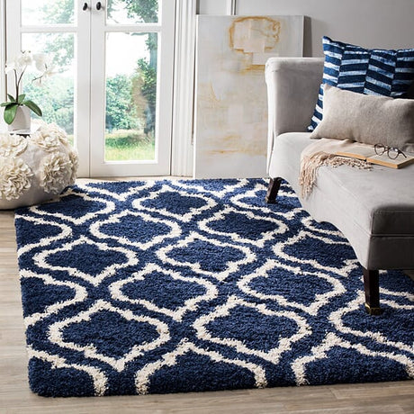 Safavieh Hudson Shag Sgh284C Navy/Ivory Rug - Safavieh - sgh284c - 2