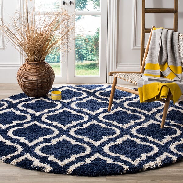 Safavieh Hudson Shag Sgh284C Navy/Ivory Rug - Safavieh - sgh284c - 2