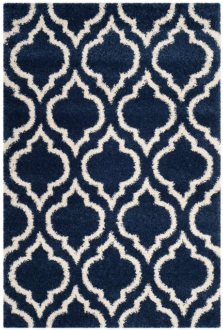 Safavieh Hudson Shag Sgh284C Navy/Ivory Rug - Safavieh - sgh284c - 2