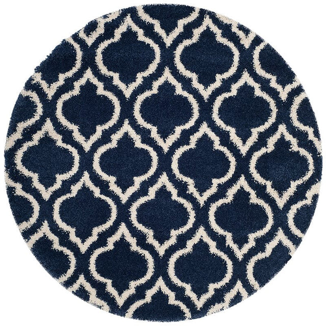 Safavieh Hudson Shag Sgh284C Navy/Ivory Rug - Safavieh - sgh284c - 3r