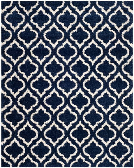 Safavieh Hudson Shag Sgh284C Navy/Ivory Rug - Safavieh - sgh284c - 3r