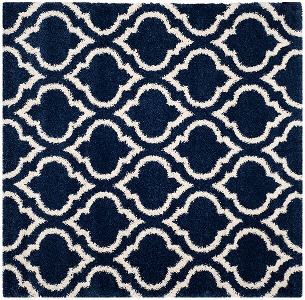 Safavieh Hudson Shag Sgh284C Navy/Ivory Rug - Safavieh - sgh284c - 3sq