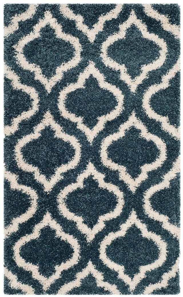 Safavieh Hudson Shag Sgh284L Slate Blue/Ivory Rug - Safavieh - sgh284l - 7sq