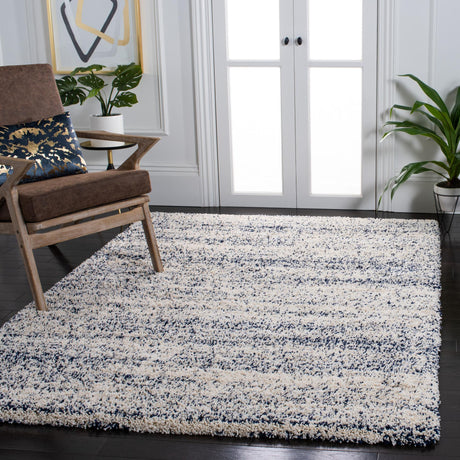Safavieh Hudson Shag Sgh295A Ivory/Navy Rugs - Safavieh - sgh295a - 4