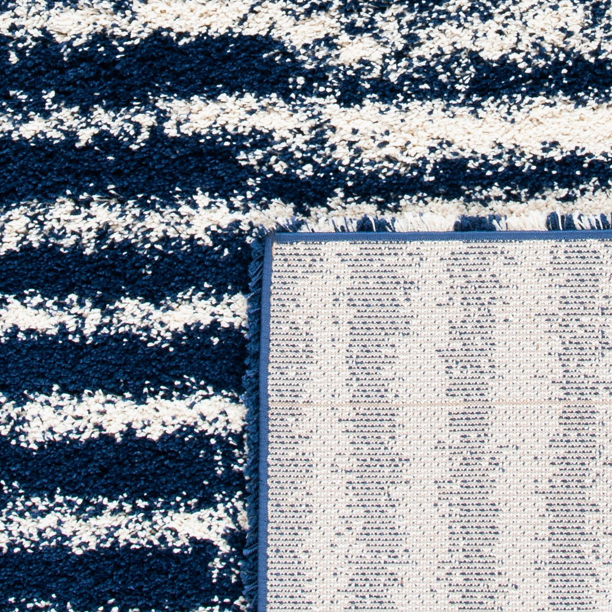 Safavieh Hudson Shag Sgh298N Navy/Ivory Rugs - Safavieh - sgh298n - 7r