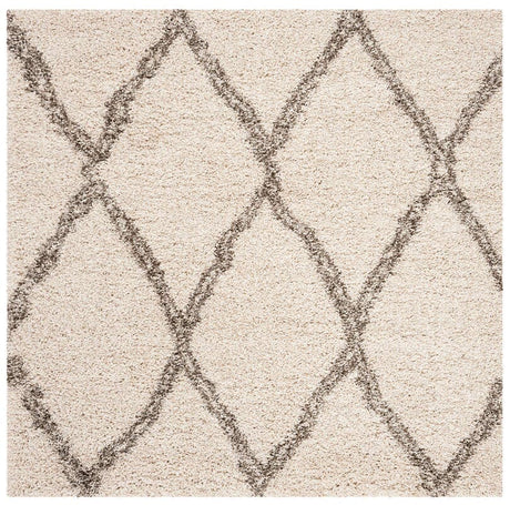 Safavieh Hudson Shag Sgh329A Ivory/Grey Rug - Safavieh - sgh329a - 5sq