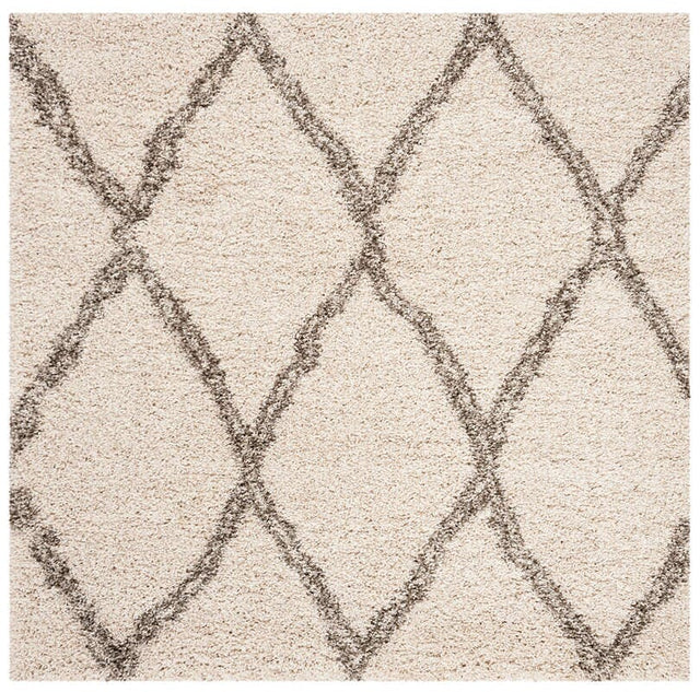 Safavieh Hudson Shag Sgh329A Ivory/Grey Rug - Safavieh - sgh329a - 5sq