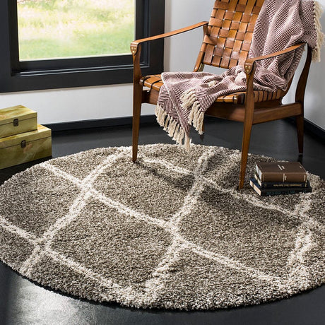 Safavieh Hudson Shag Sgh329B Grey / Ivory Rugs - Safavieh - sgh329b - 5sq