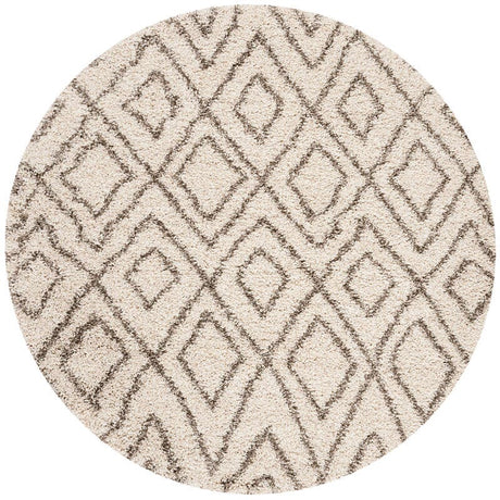 Safavieh Hudson Shag Sgh332A Ivory / Grey Rugs - Safavieh - sgh332a - 5r