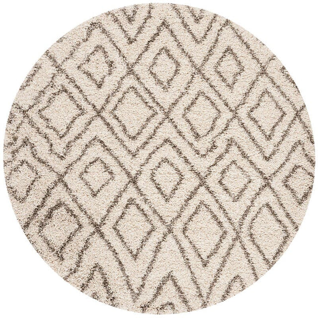 Safavieh Hudson Shag Sgh332A Ivory / Grey Rugs - Safavieh - sgh332a - 5r