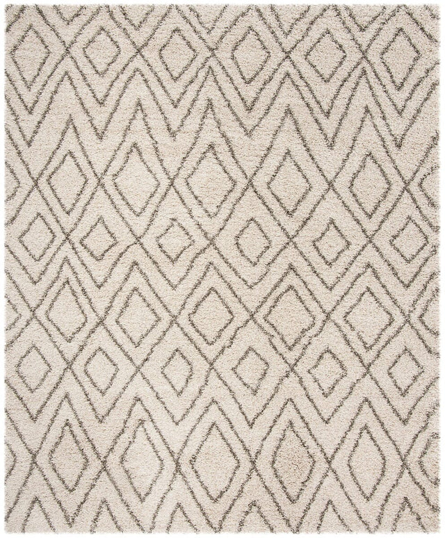 Safavieh Hudson Shag Sgh332A Ivory / Grey Rugs - Safavieh - sgh332a - 5r