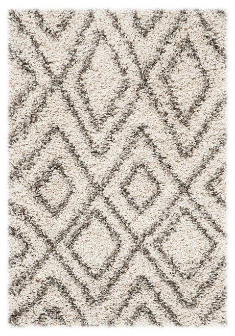 Safavieh Hudson Shag Sgh332A Ivory / Grey Rugs - Safavieh - sgh332a - 5r