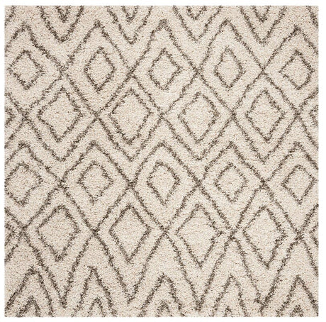 Safavieh Hudson Shag Sgh332A Ivory / Grey Rugs - Safavieh - sgh332a - 5sq