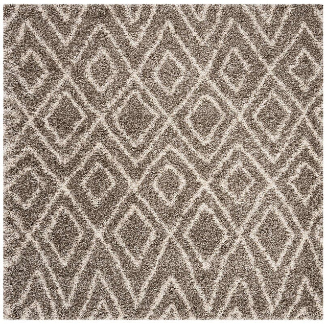 Safavieh Hudson Shag Sgh332B Grey / Ivory Rugs - Safavieh - sgh332b - 5sq