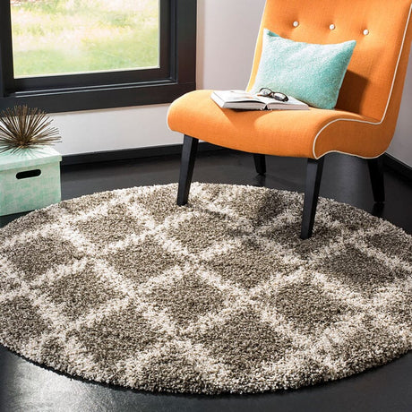 Safavieh Hudson Shag Sgh333B Grey / Ivory Rugs - Safavieh - sgh333b - 5sq