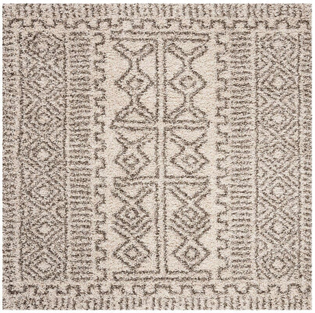 Safavieh Hudson Shag Sgh376A Ivory / Grey Rugs - Safavieh - sgh376a - 5sq