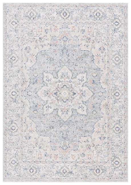 Safavieh Hunter 100 4'-0" x 6'-0" Rug in Ivory Grey / Dark Grey / Beige