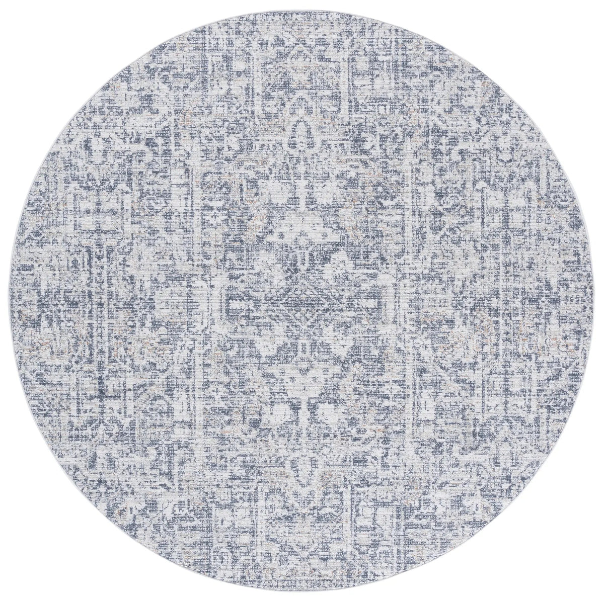 Safavieh Hunter 100 6'-7" x 6'-7" Rug in Ivory / Dark Grey / Sage