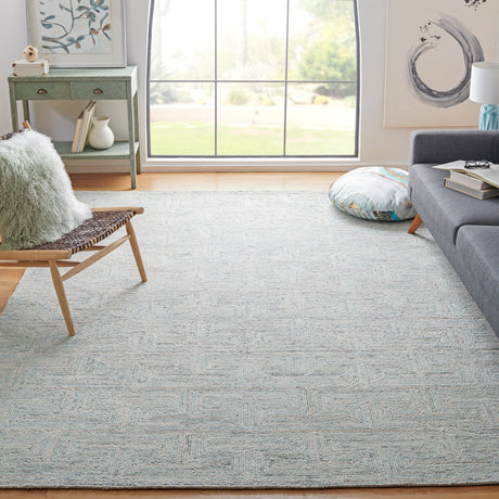 Safavieh Ikat Ikt101K Teal/Grey Rug - Safavieh - ikt101k - 6r