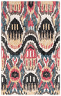 Safavieh Ikat 4'-0" x 6'-0" Rug in Black / Red