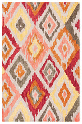 Safavieh Ikat Ikt337B Beige/Pink Rugs - Safavieh - ikt337b - 3