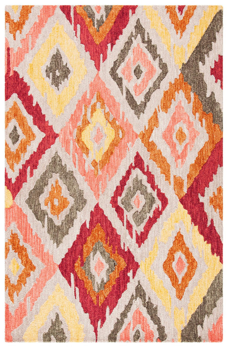 Safavieh Ikat Ikt337B Beige/Pink Rugs - Safavieh - ikt337b - 3