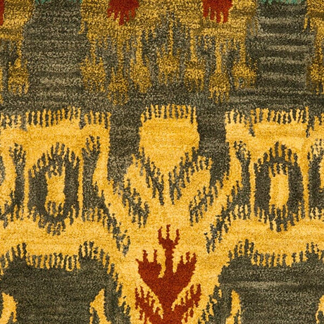 Safavieh Ikat Ikt464B Olive / Gold Rugs - Safavieh - ikt464b - 2