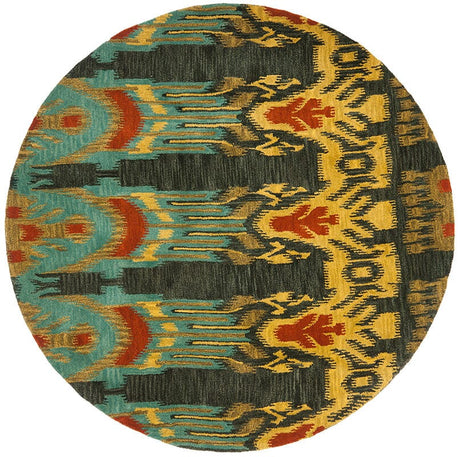 Safavieh Ikat Ikt464B Olive / Gold Rugs - Safavieh - ikt464b - 6r