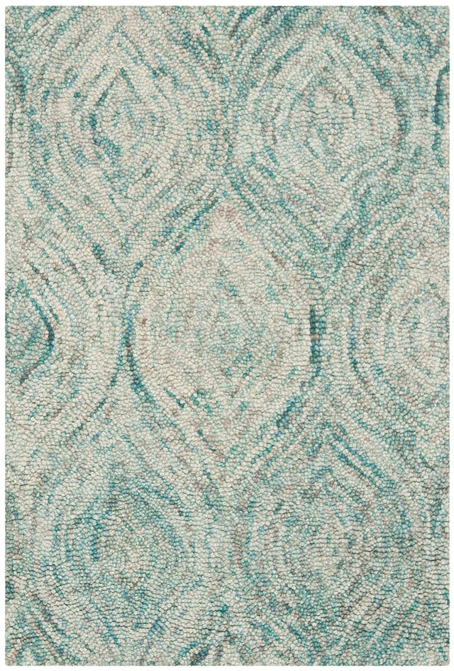 Safavieh Ikat Ikt631A Ivory / Sea Blue Rugs - Safavieh - ikt631a - 4r