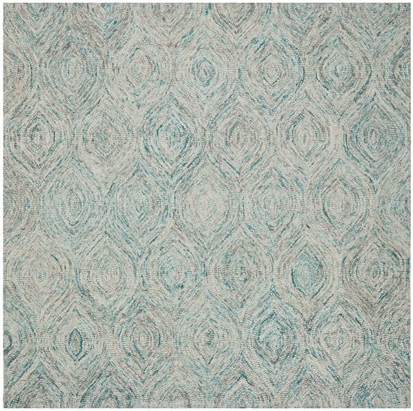 Safavieh Ikat Ikt631A Ivory / Sea Blue Rugs - Safavieh - ikt631a - 4sq