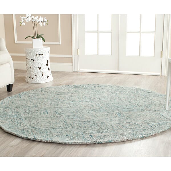 Safavieh Ikat Ikt631A Ivory / Sea Blue Rugs - Safavieh - ikt631a - 4sq