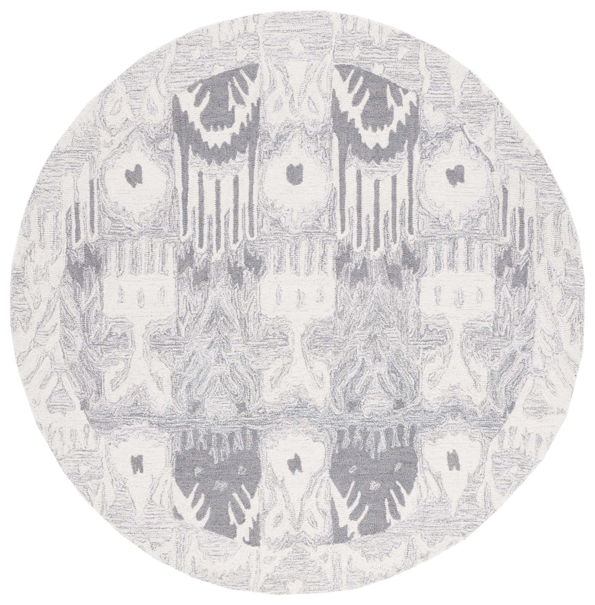 Safavieh Ikat Ikt651F Light Grey/Ivory Rug - Safavieh - ikt651f - 6r