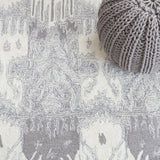 Safavieh Ikat Ikt651F Light Grey/Ivory Rug - Safavieh - ikt651f - 6r