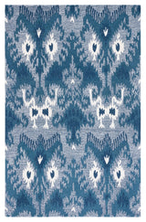 Safavieh Ikat Ikt652M Blue/Ivory Rug - Safavieh - ikt652m - 3