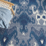 Safavieh Ikat Ikt652M Blue/Ivory Rug - Safavieh - ikt652m - 6r