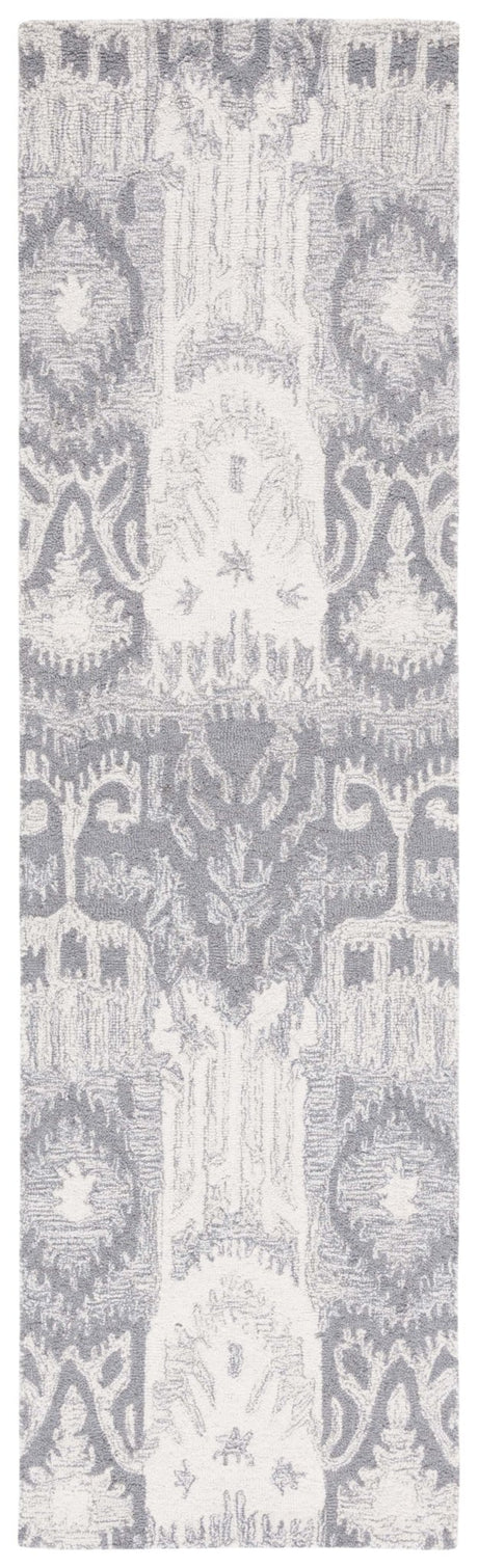 Safavieh Ikat Ikt653F Grey/Ivory Rug - Safavieh - ikt653f - 28