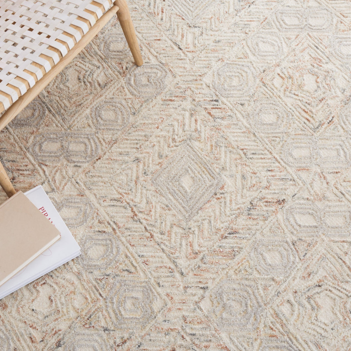 Safavieh Ikat Ikt801B Ivory/Grey Rug - Safavieh - ikt801b - 6r