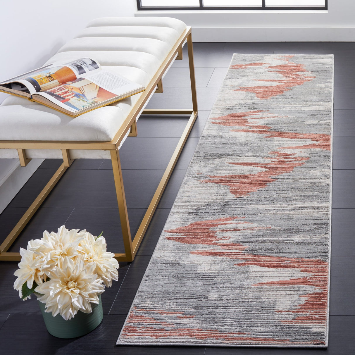 Safavieh Invista Inv534F Light Grey/Rust Rug - Safavieh - inv534f - 7r