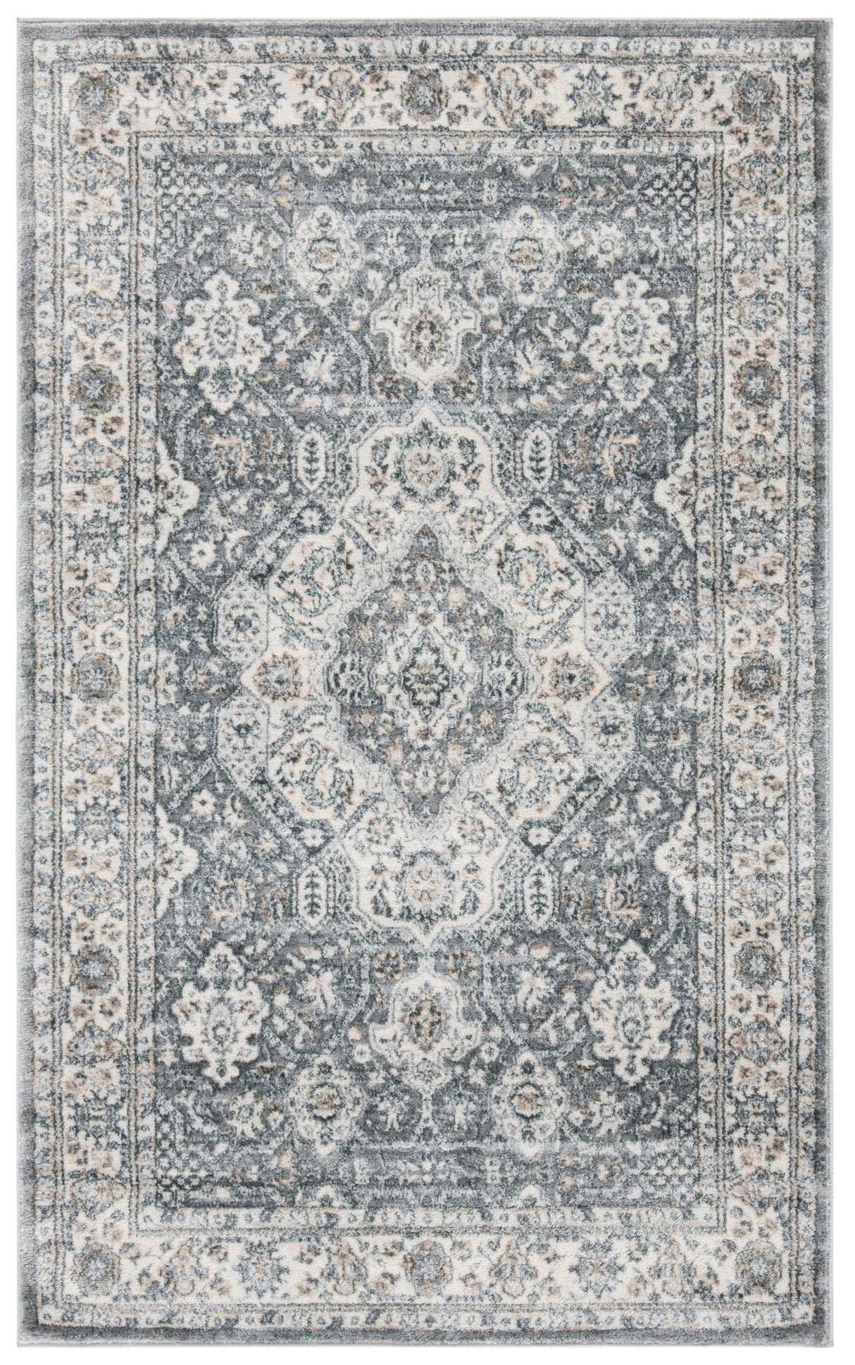Safavieh Isabella Isa916F Grey/Cream Rug - Safavieh - isa916f - 4sq