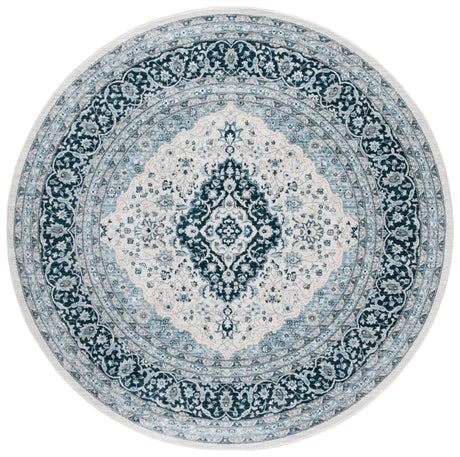 Safavieh Isabella Isa919A Cream/Dark Blue Rug - Safavieh - isa919a - 4r