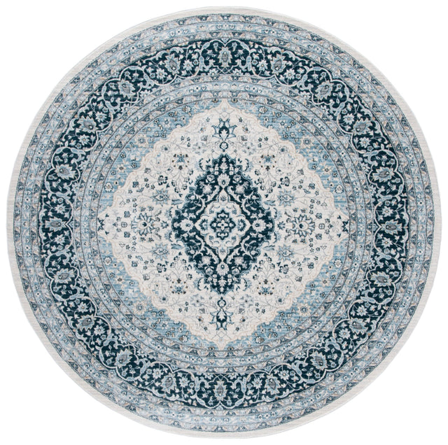 Safavieh Isabella Isa919A Cream/Dark Blue Rug - Safavieh - isa919a - 4r