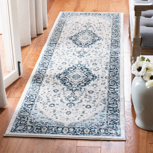 Safavieh Isabella Isa919A Cream/Dark Blue Rug - Safavieh - isa919a - 4r