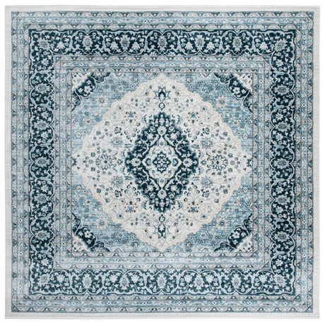 Safavieh Isabella Isa919A Cream/Dark Blue Rug - Safavieh - isa919a - 4sq